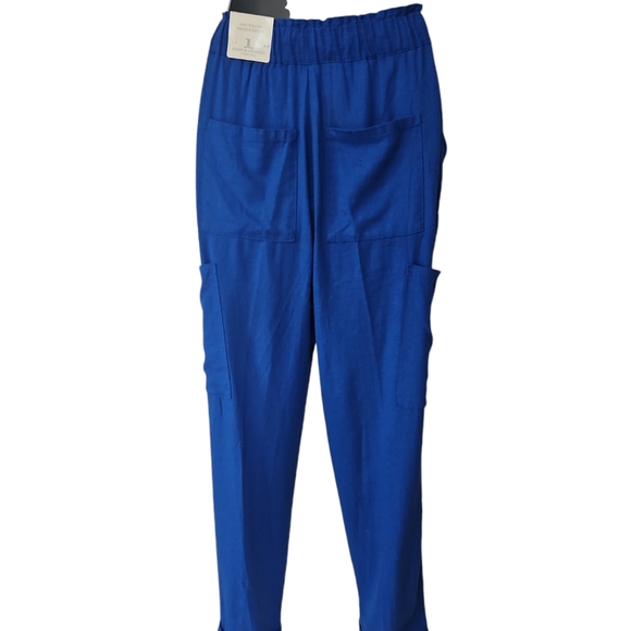 Jules&Leopard Women Casual Cargo Pants 👖 Drawstring Elastane Waist Size XS/TP - Picture 6 of 16